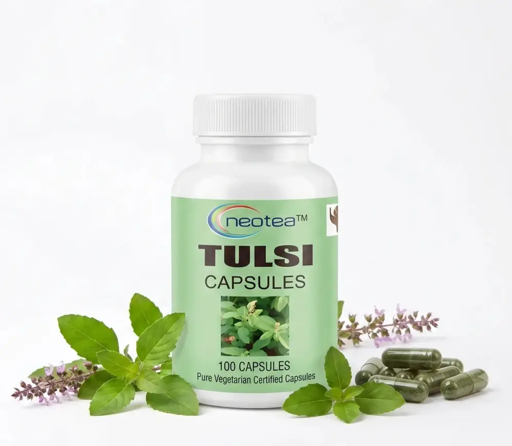 Neotea Tulasi (Holy Basil) Capsules | Natural Herbal Supplement for Respiratory